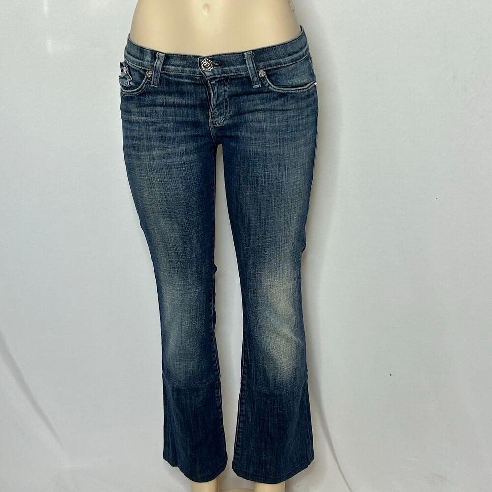 Rock & Republic Kasandra Jeans Womens 29 Low Rise Bootcut Studded Pockets